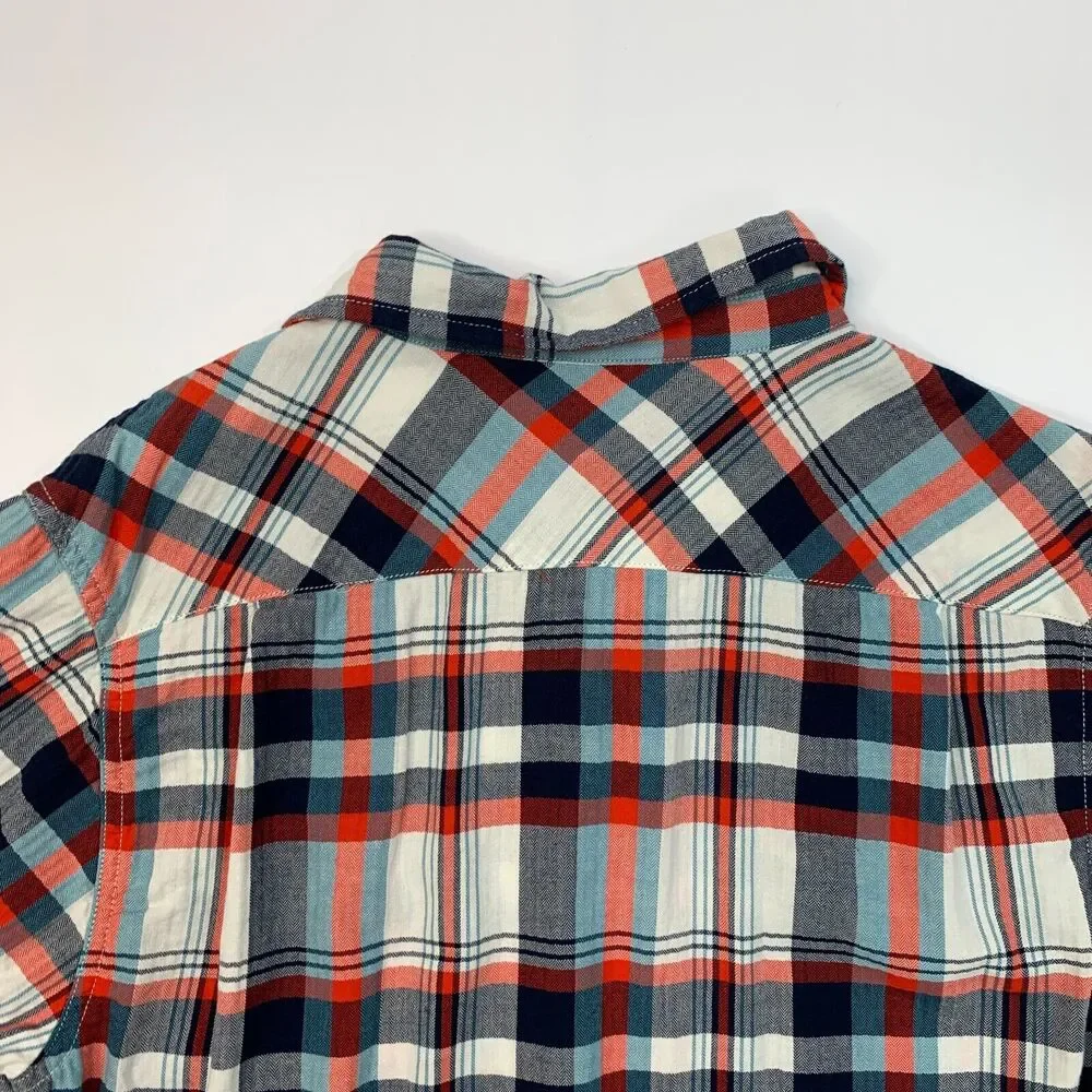 The North Face Shirt Mens S Small Plaid Long Sleeve Cotton Western Button Up